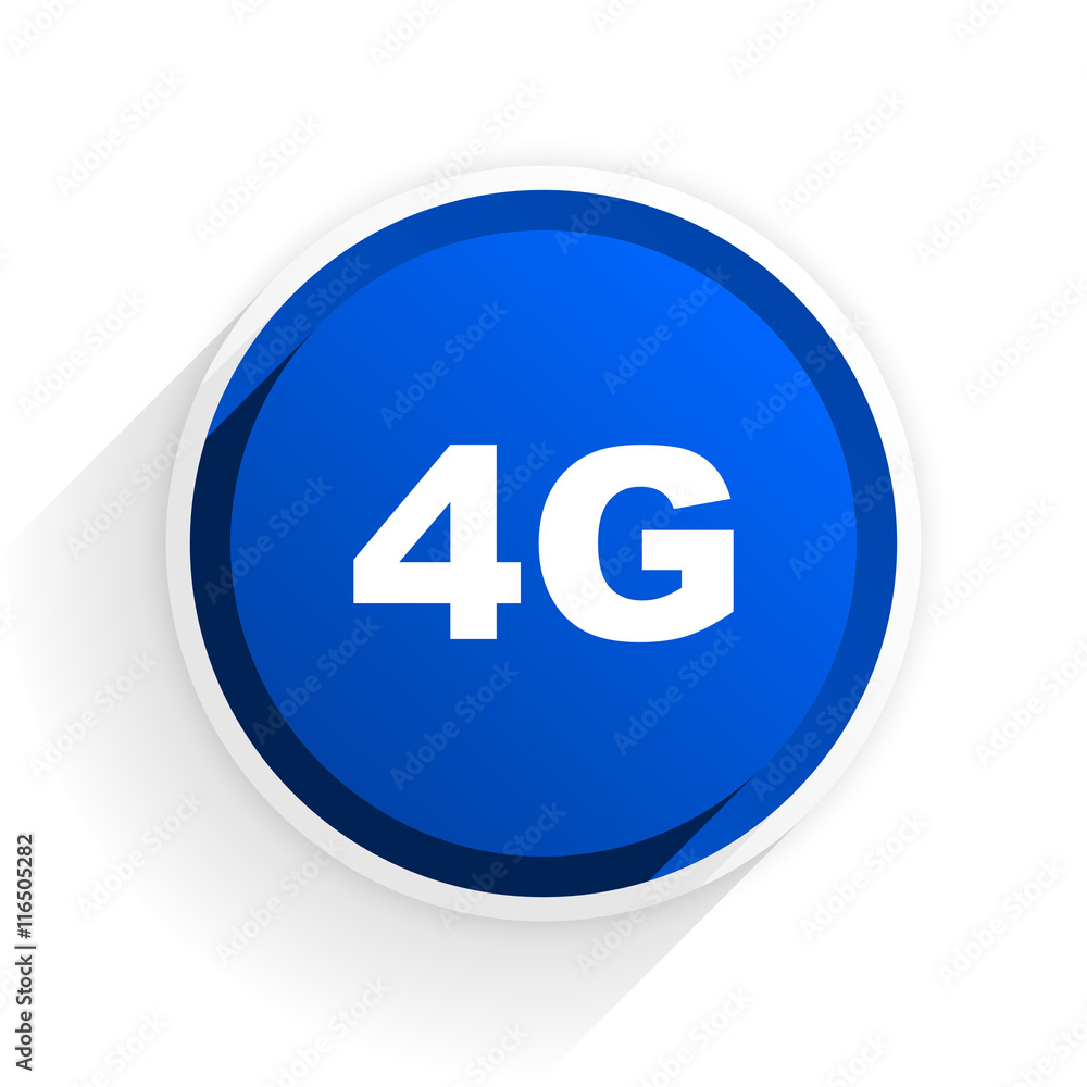 4g flat icon with shadow on white background, blue modern design web element 4g flat icon with shadow on white background, blue modern design web element