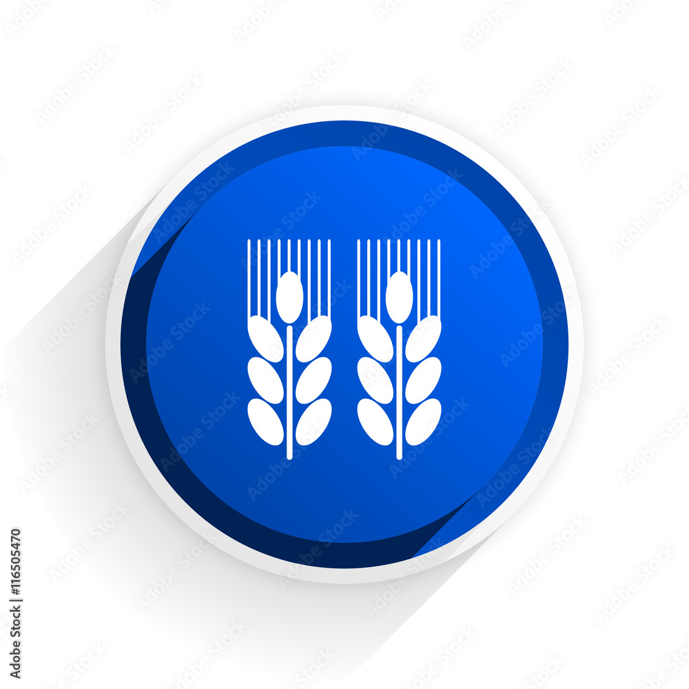 agricultural flat icon with shadow on white background, blue modern design web element agricultural flat icon with shadow on white background, blue modern design web element