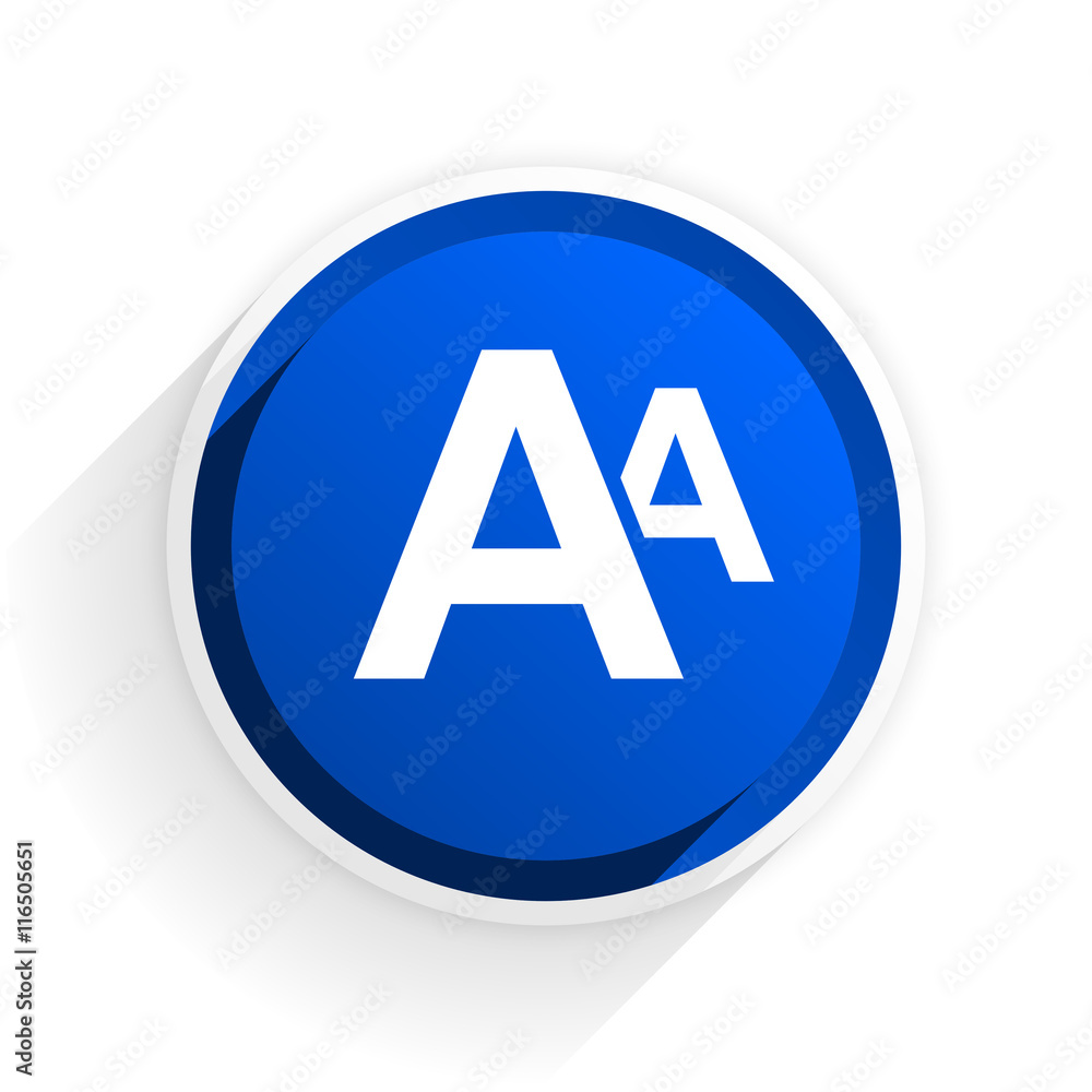 alphabet flat icon with shadow on white background, blue modern design web element alphabet flat icon with shadow on white background, blue modern design web element