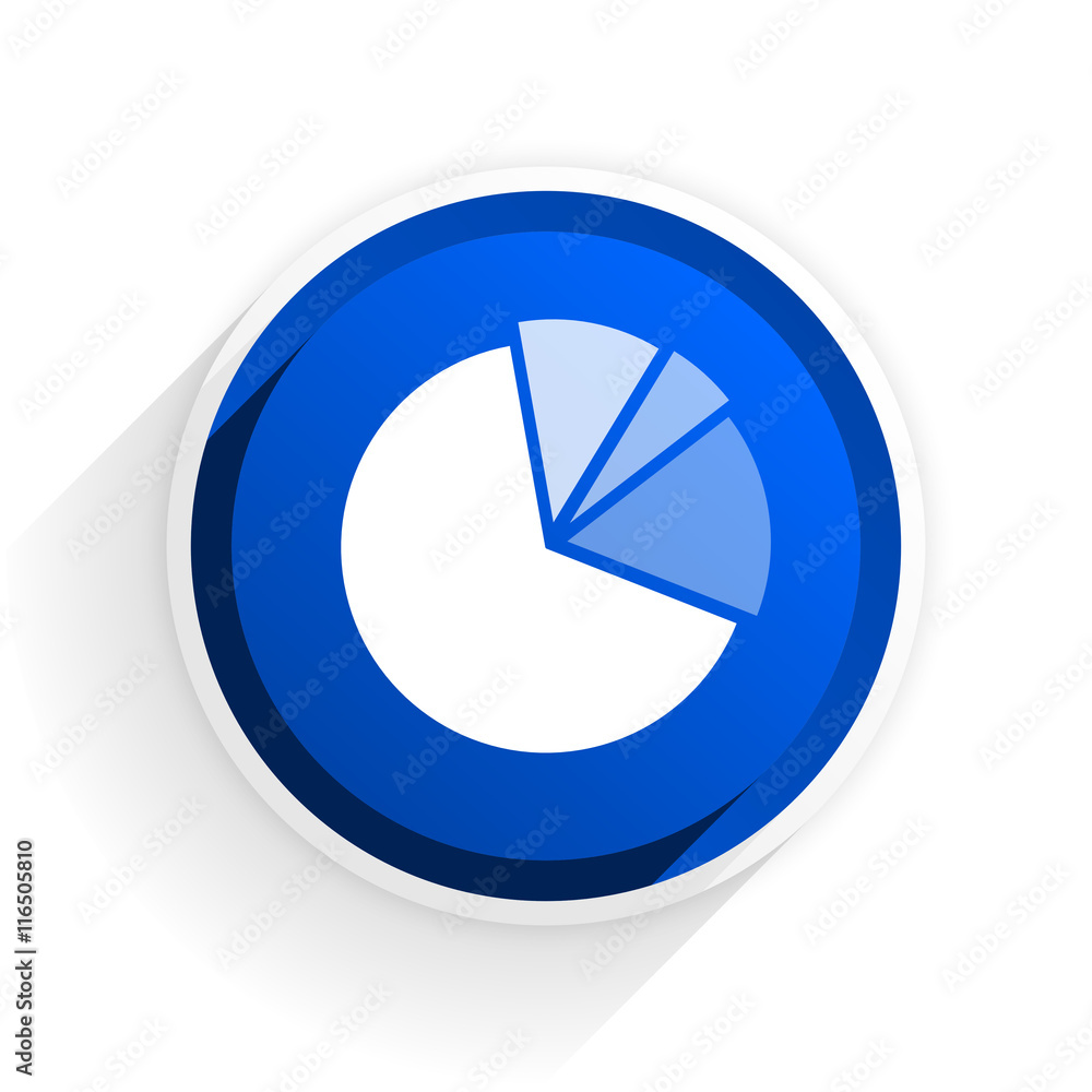 diagram flat icon with shadow on white background, blue modern design web element diagram flat icon with shadow on white background, blue modern design web element