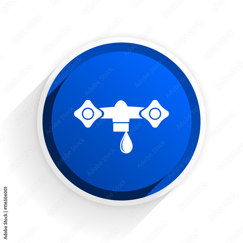water flat icon with shadow on white background, blue modern design web element water flat icon with shadow on white background, blue modern design web element