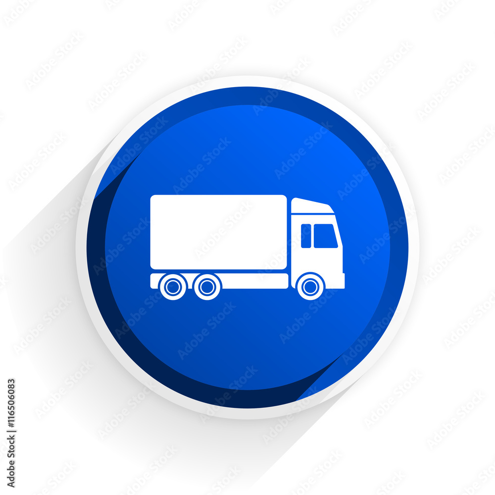 delivery flat icon with shadow on white background, blue modern design web element delivery flat icon with shadow on white background, blue modern design web element