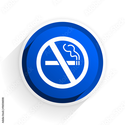 Free Download no smoking flat icon with shadow on white background, blue modern design web element - GFXLoad