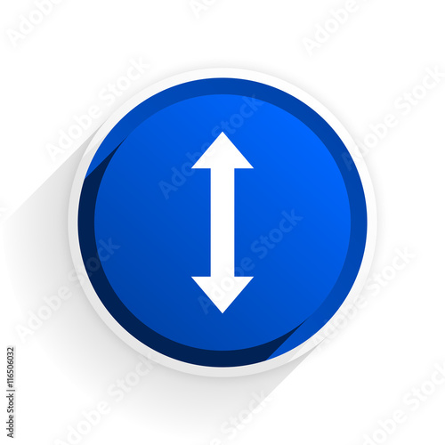 Free Download arrow flat icon with shadow on white background, blue modern design web element - GFXLoad