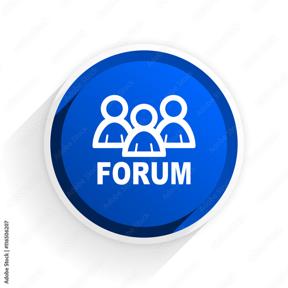 forum flat icon with shadow on white background, blue modern design web element forum flat icon with shadow on white background, blue modern design web element