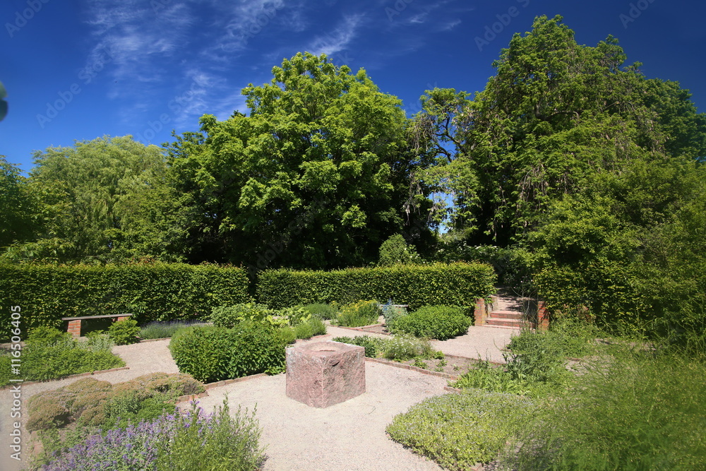 Herb garden in Trelleborg in southern Sweden