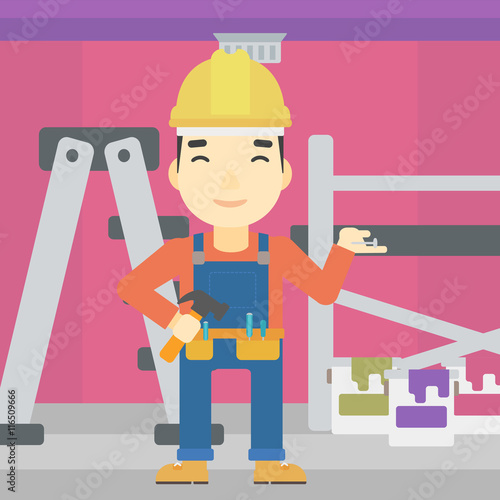 Cheerful repairer engineer.