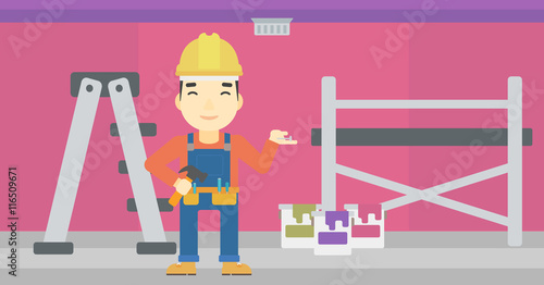 Cheerful repairer engineer.