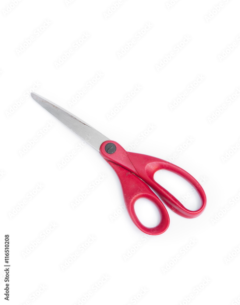 Red Scissors on a white background. Red Scissors on a white background.
