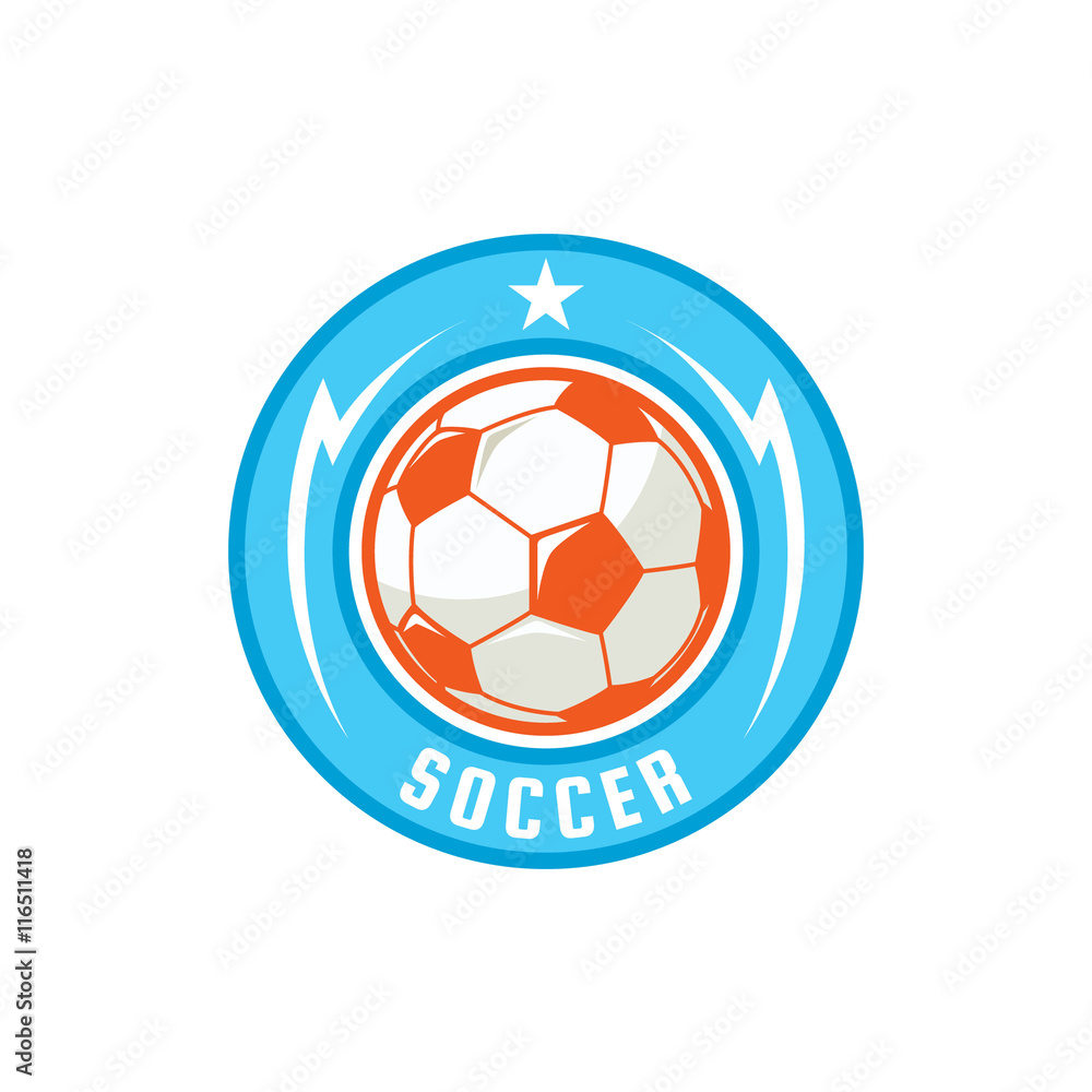 Obraz premium Football badge logo template design,soccer team,vector illuatrat