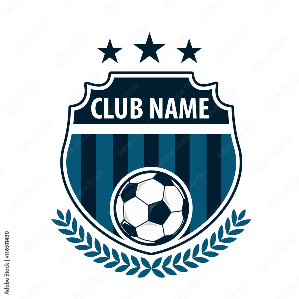 Football badge logo template design,soccer team,vector illuatrat Stock  Vector | Adobe Stock