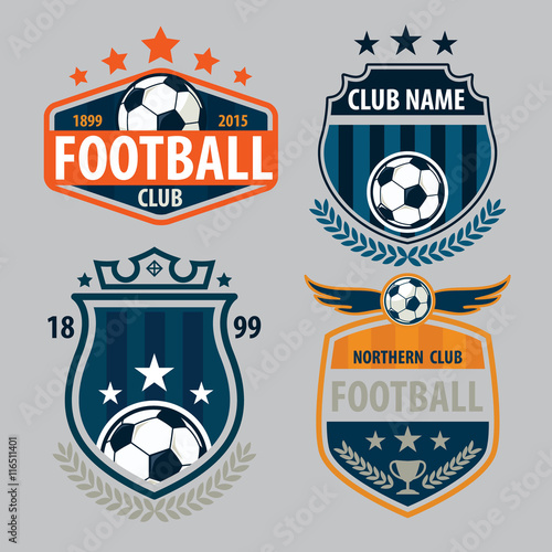 football badge logo template collection design,soccer team,vecto