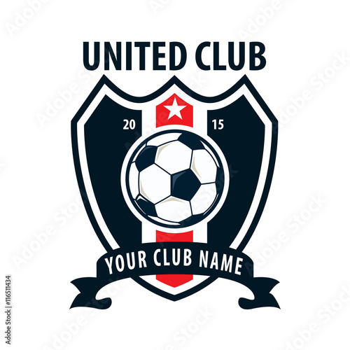 Football badge logo template design,soccer team,vector illuatrat