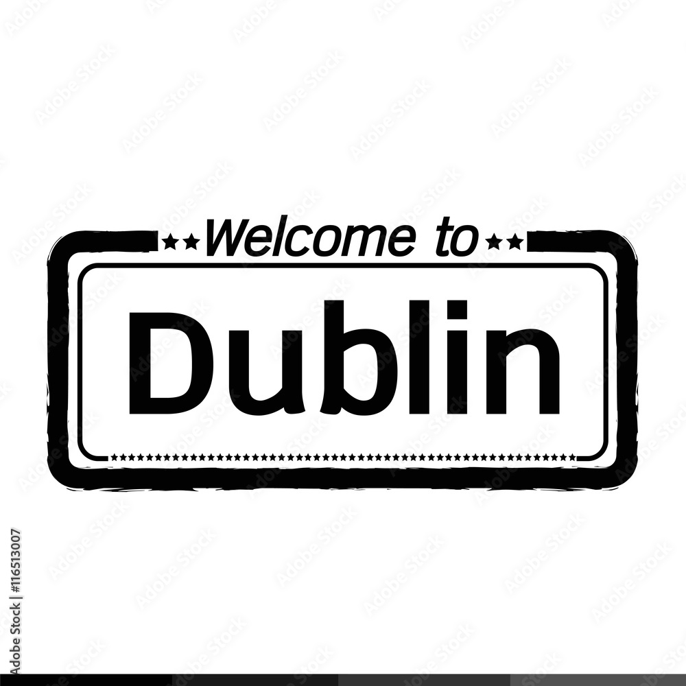 Welcome to Dublin city illustration design Welcome to Dublin city illustration design