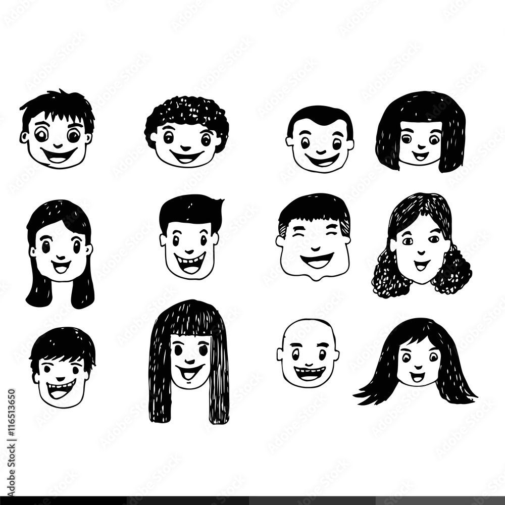 People face cartoon icon Illustration design People face cartoon icon Illustration design