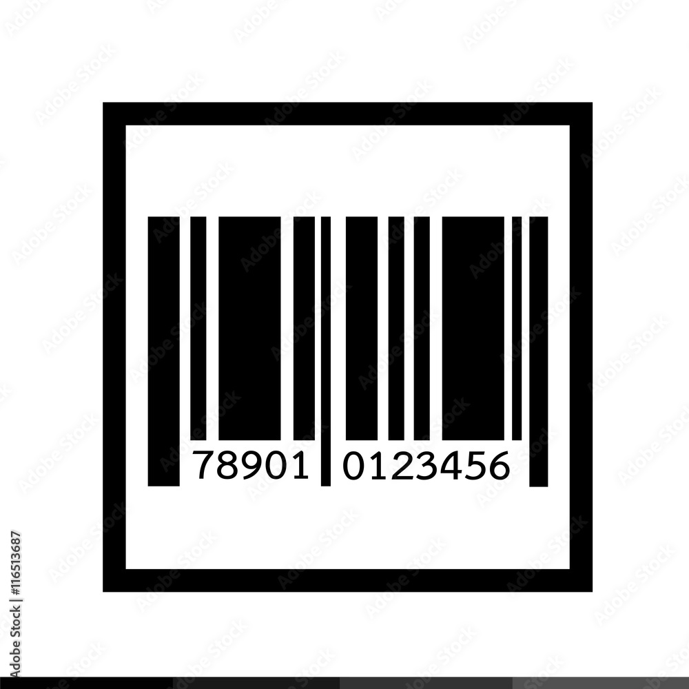 Barcode icon illustration design Barcode icon illustration design