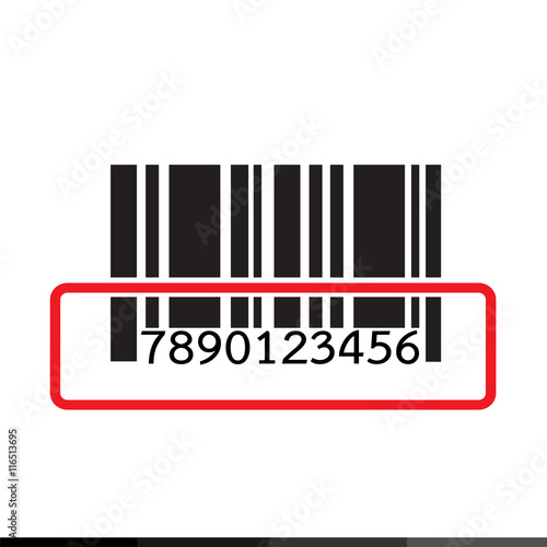 Barcode icon illustration design