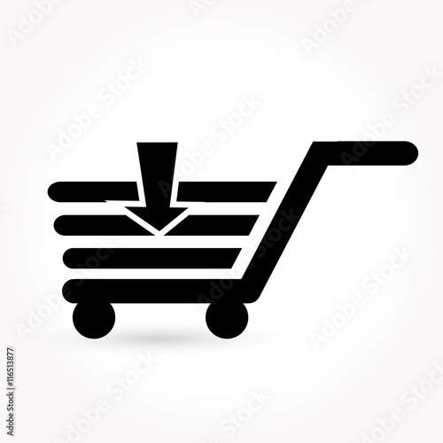 black simple shopping icon