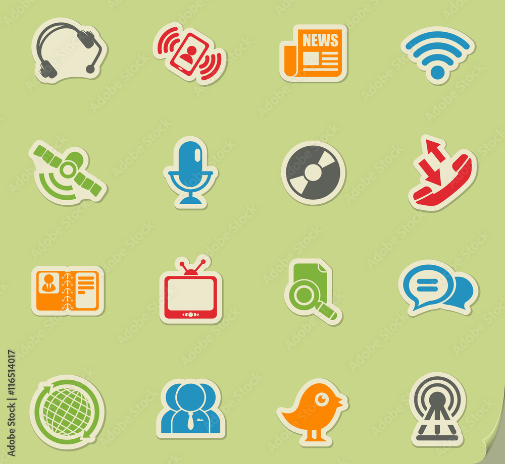 Communication icon set