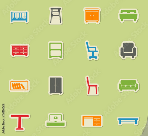 Furniture simply icons