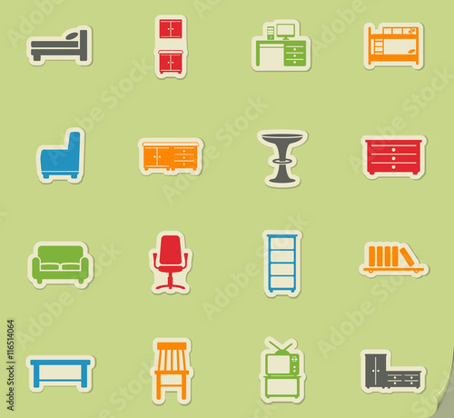 Furniture simply icons