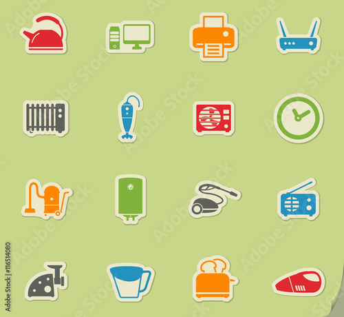 Home applicances simply icons