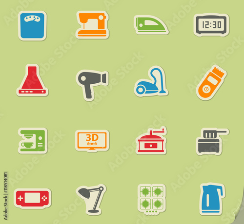 Home applicances simply icons
