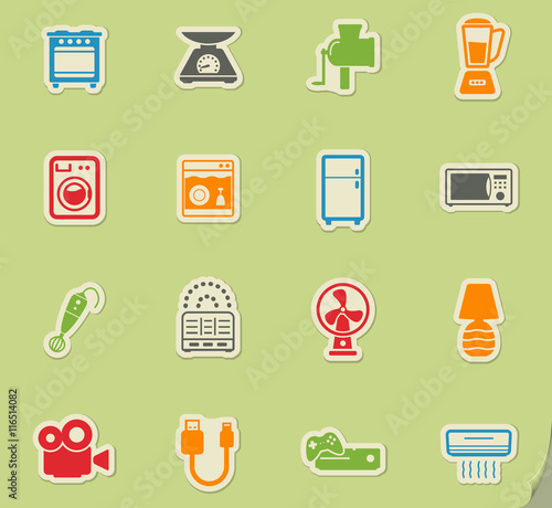 Home applicances simply icons