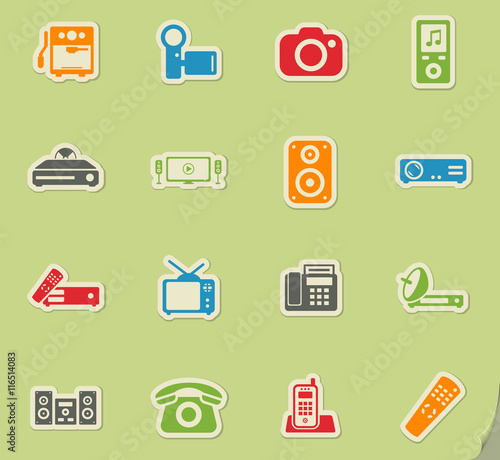 Home applicances simply icons