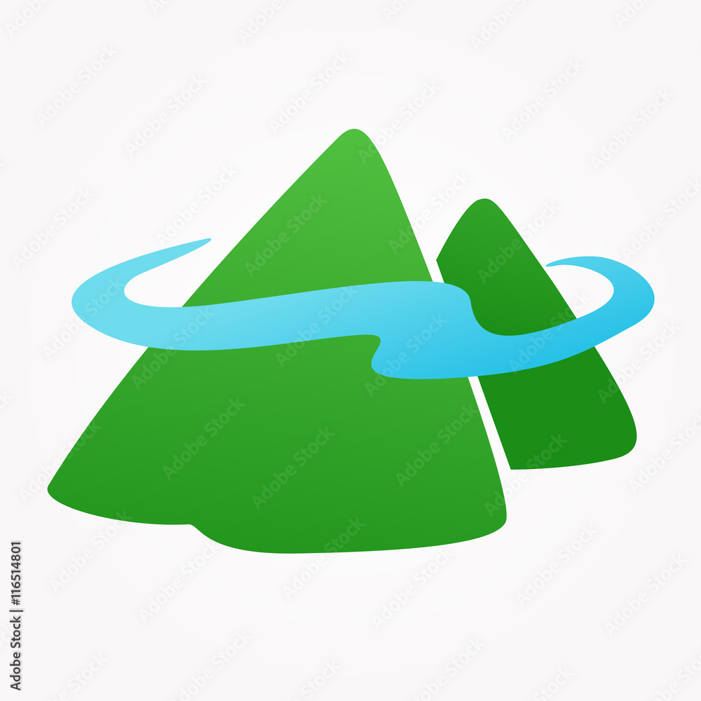 Mountain icon vector Mountain icon vector