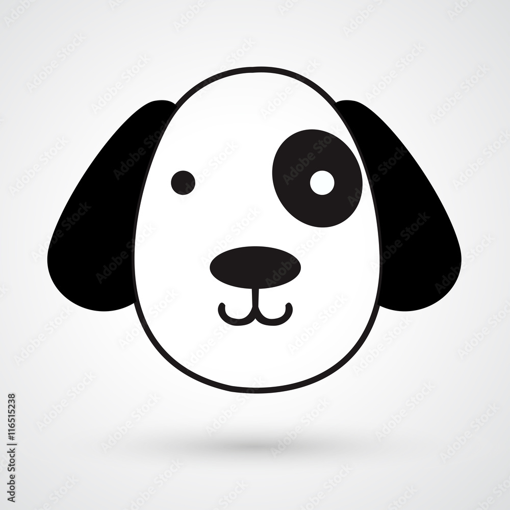 Fototapeta premium Dog vector icon