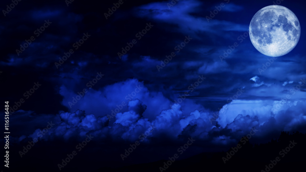 Night sky with moon Night sky with moon