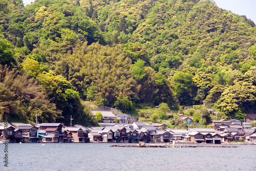 Boat docks known as funaya in Ine Tango Kyoto Japan