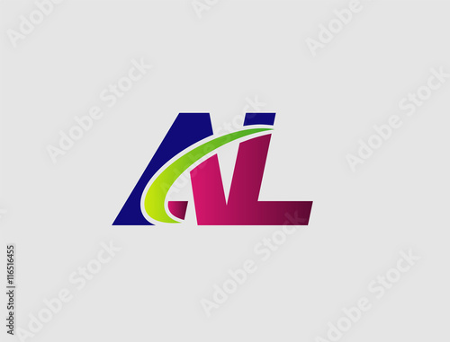 Letter a and L logo vector
