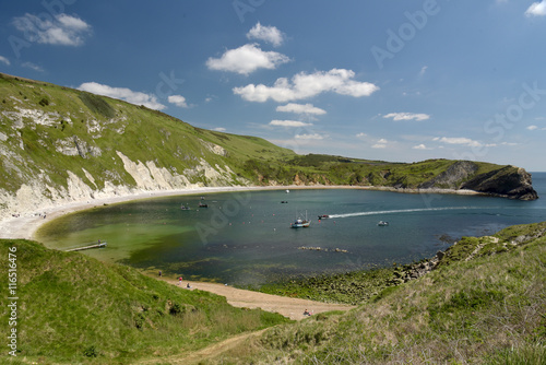 Lulworth Cove on Dorset coast photo