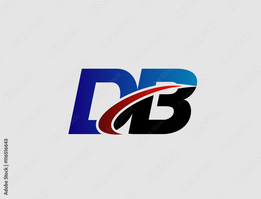Fototapeta premium Letter D and B logo vector 