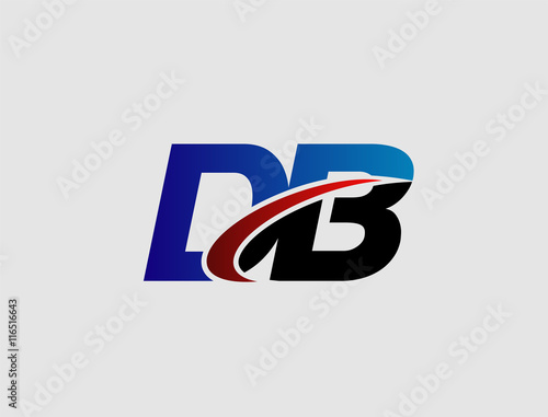 Letter D and B logo vector 