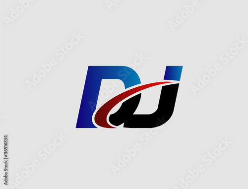Dj company linked letter logo
