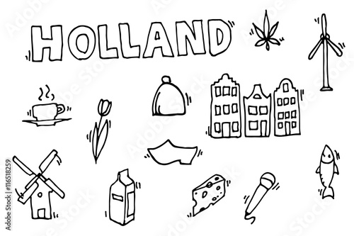 Holland icons set