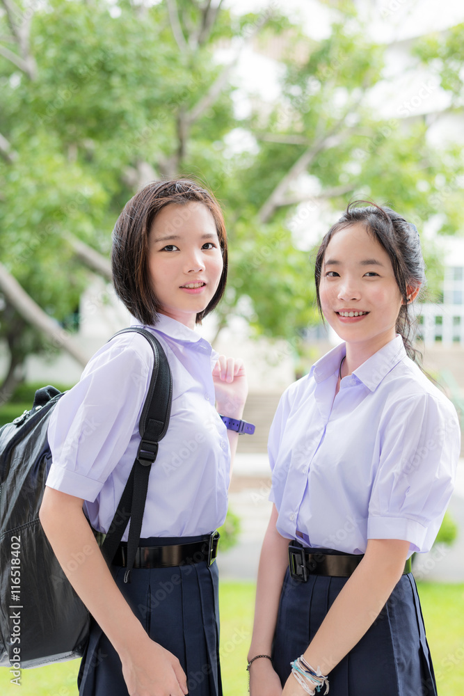 Cute high top school girls