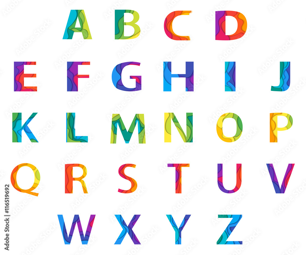 Vector abstract alphabet Vector abstract alphabet