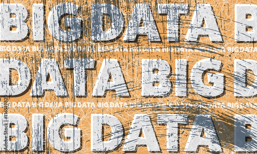 Scratched background and the words big data