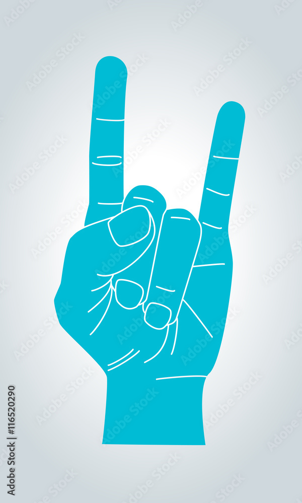 Devil horns hand gesture. Devil horns hand gesture.