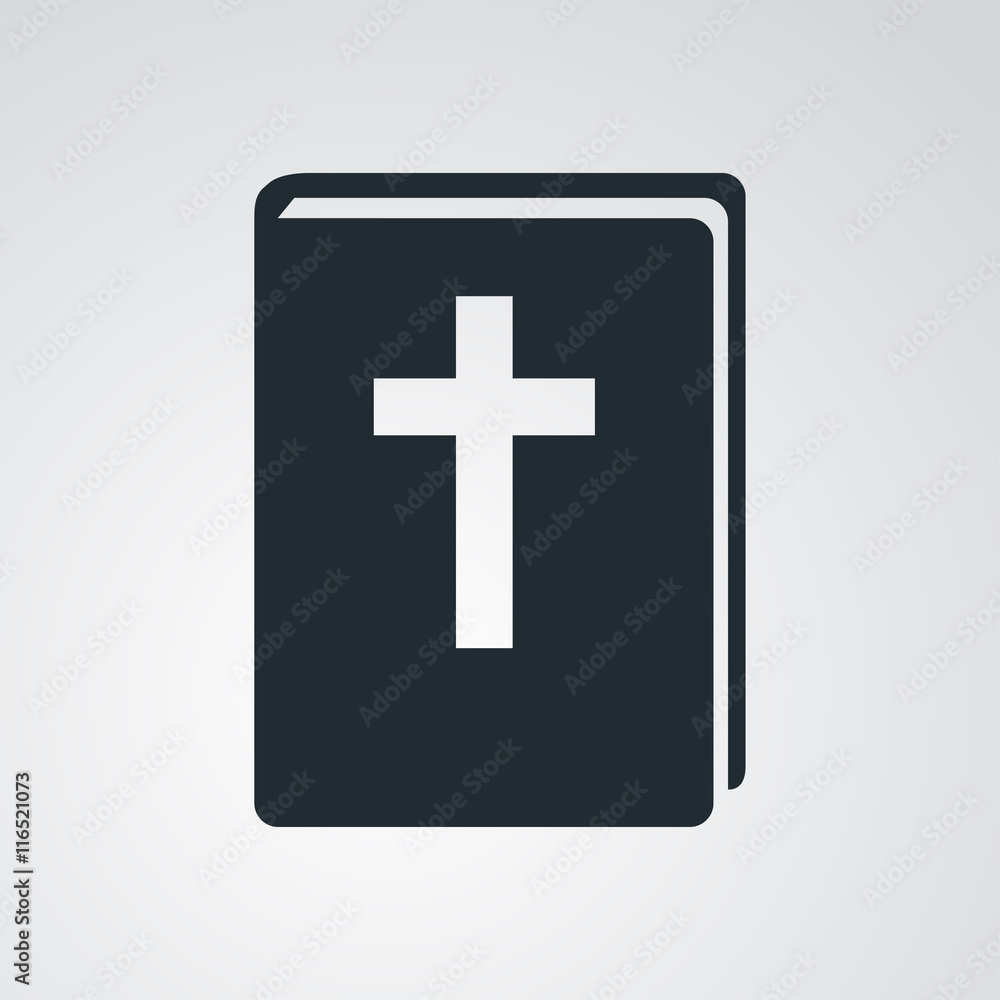 Icono plano Biblia en fondo degradado Icono plano Biblia en fondo degradado