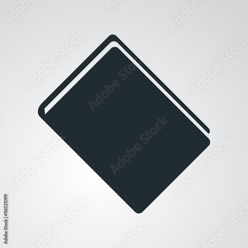 Icono plano libro en fondo degradado
