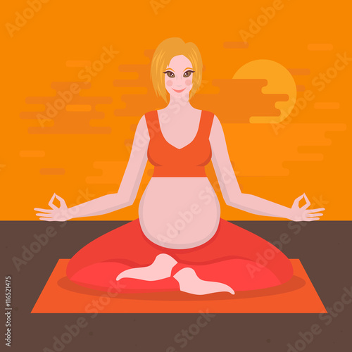 yoga poses for pregnant women, future mother, healthy lifestyle exercises, baby care, motherhood and fitness