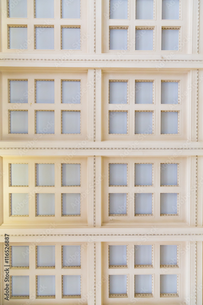 Obraz premium Old Ornate White Ceiling