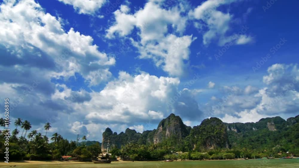 Panoramic scene of a paradise landscape in Thailand. Panoramic scene of a paradise landscape in Thailand.