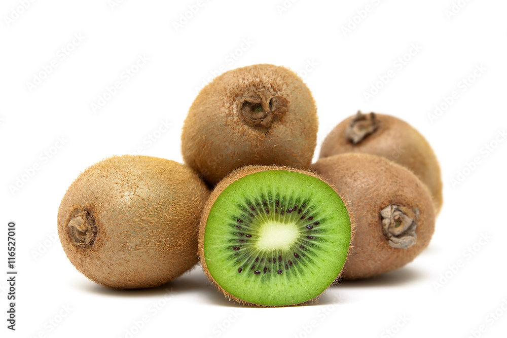 ripe kiwi fruit isolated on white background close up ripe kiwi fruit isolated on white background close up