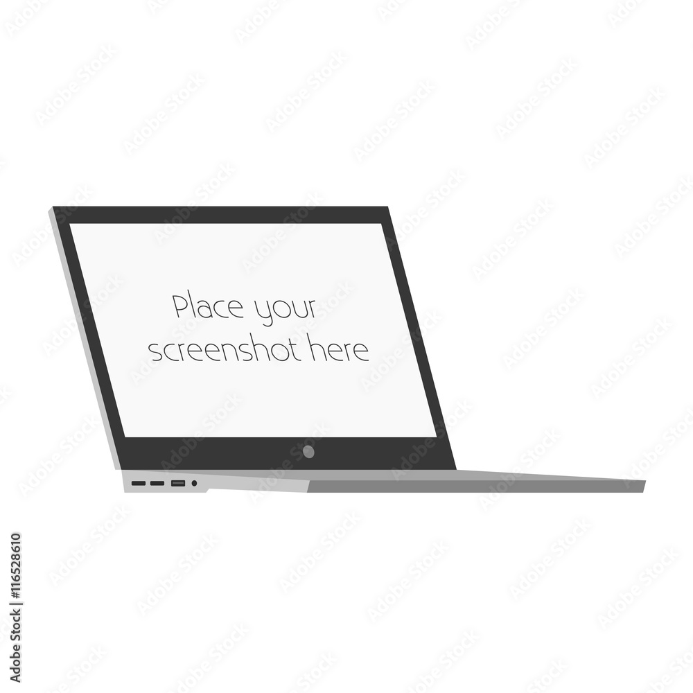 Flat Laptop Mockup Flat Laptop Mockup